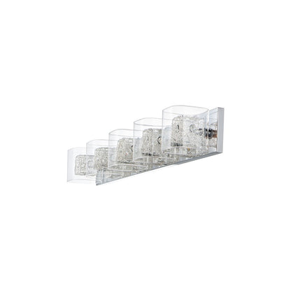 ET2 Gem 5-Light Bath Vanity With PC Shade, Polished Chrome