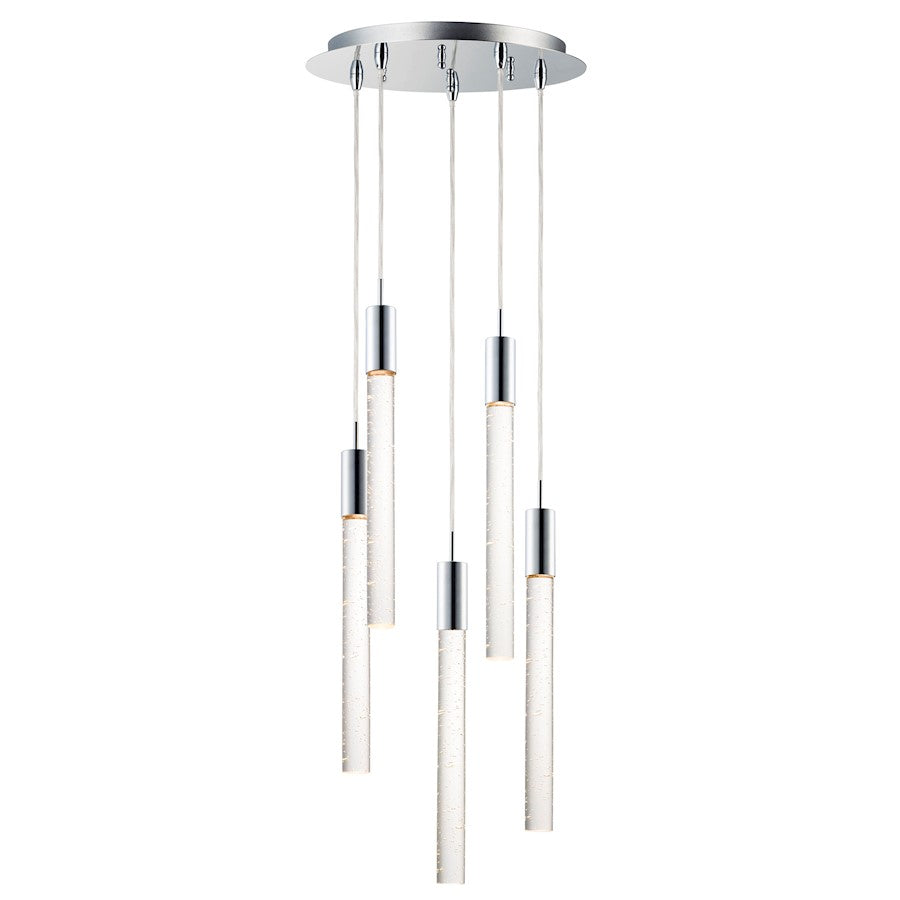 ET2 Lighting Big Fizz 5-Light Pendant, Polished Chrome