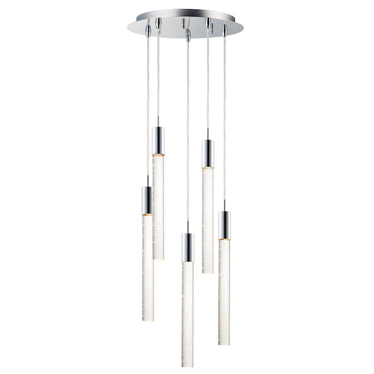 ET2 Lighting Big Fizz 5-Light Pendant, Polished Chrome