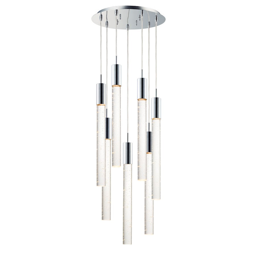 ET2 Lighting Big Fizz 7-Light Pendant, Polished Chrome