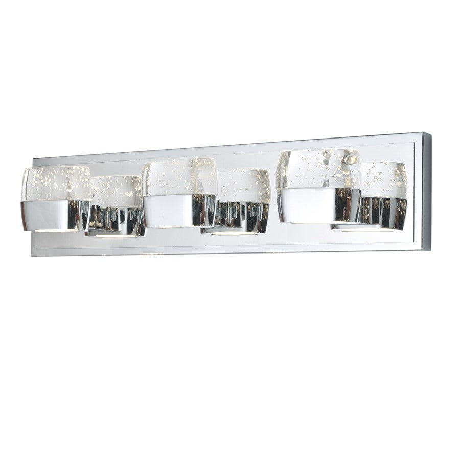 ET2 Lighting Volt 3 Light LED Vanity, Polished Chrome