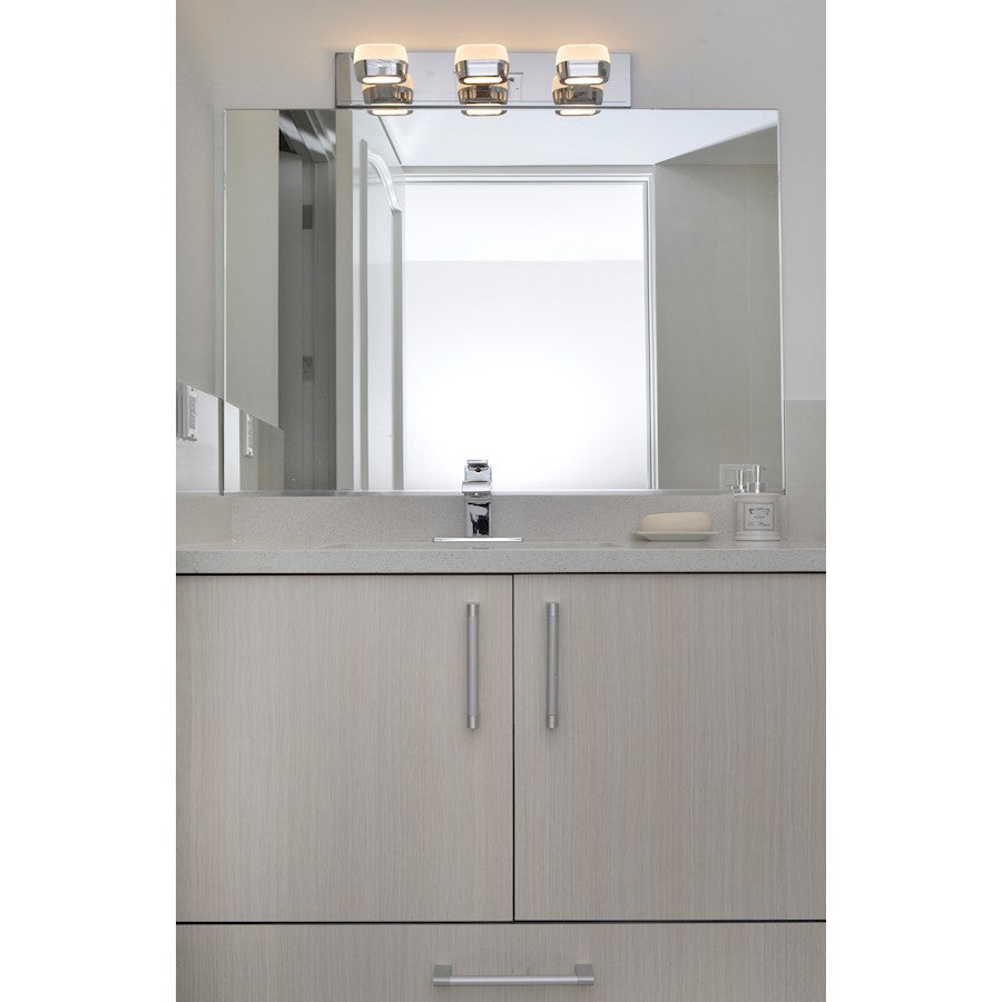 ET2 Lighting Volt 3 Light LED Vanity, Polished Chrome