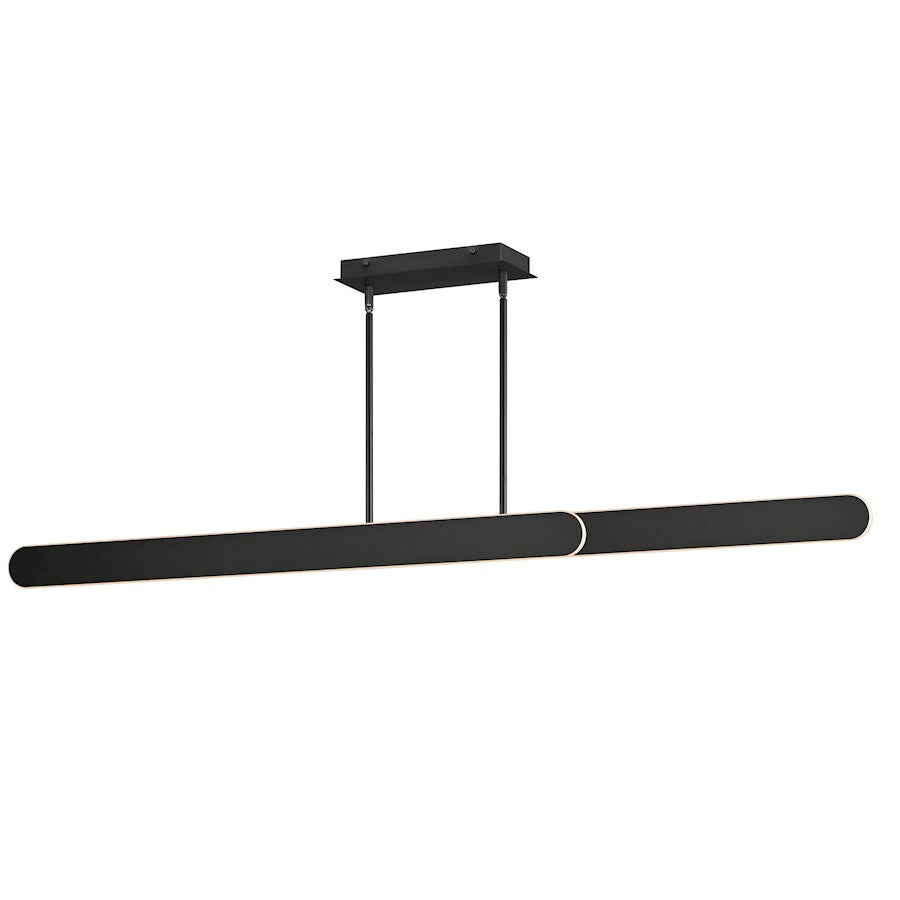ET2 Lighting Belt Adjustable 2 Light Linear Pendant, Black