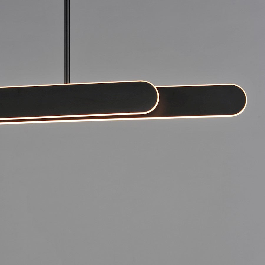 ET2 Lighting Belt Adjustable 2 Light Linear Pendant, Black