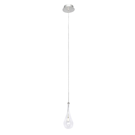 ET2 Lighting Larmes 1 Light LED Pendant, Polished Chrome