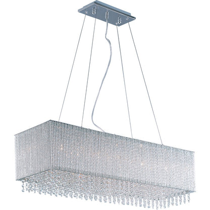 ET2 Lighting Spiral 9-Light Pendant in Satin Nickel