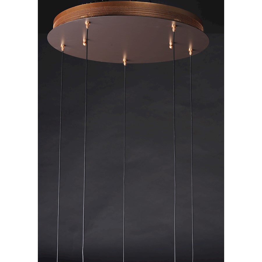 ET2 Lighting Bella 5 Light Pendant, Bronze/Gold
