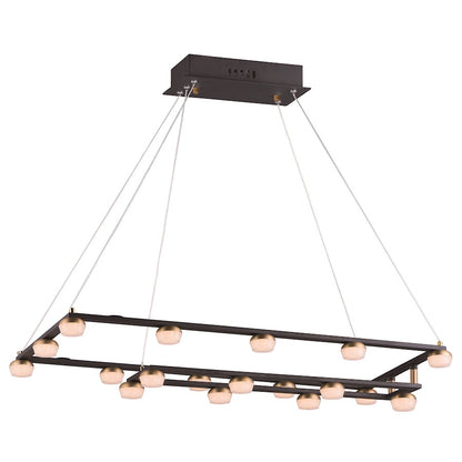 ET2 Lighting Button 19 Light Suspension Pendant, Black/Gold