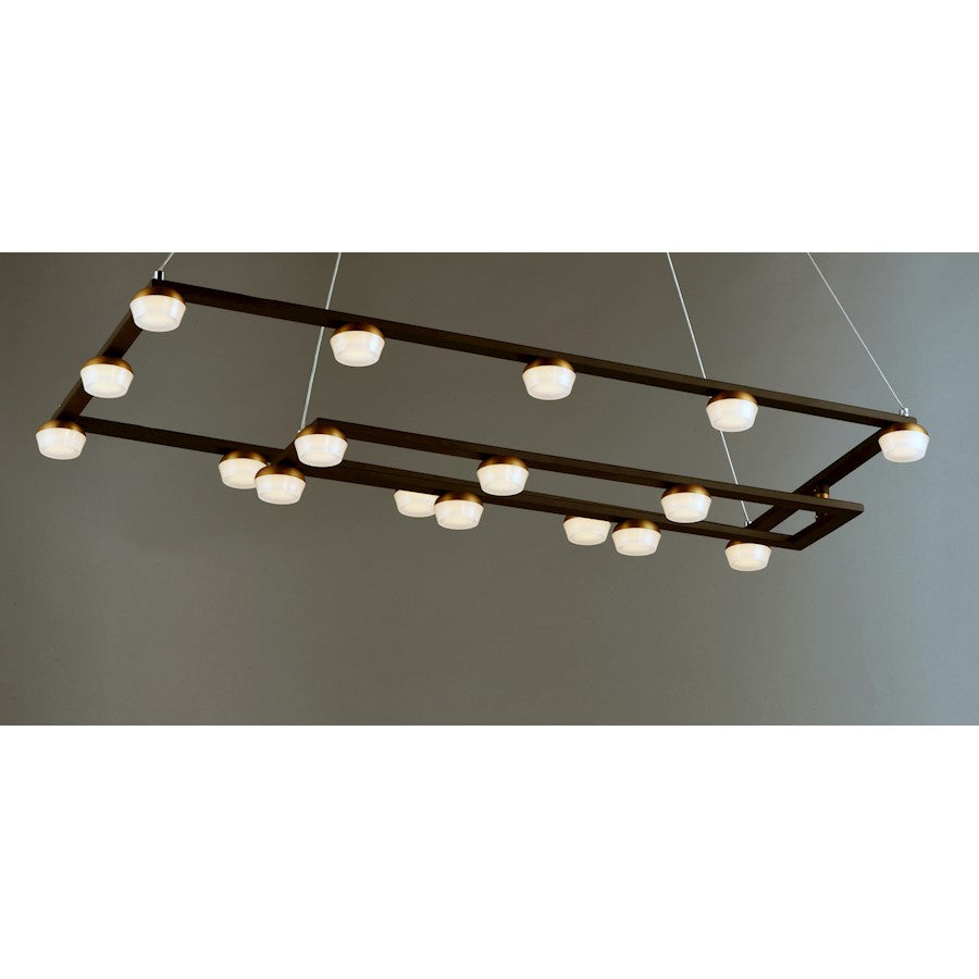 ET2 Lighting Button 19 Light Suspension Pendant, Black/Gold