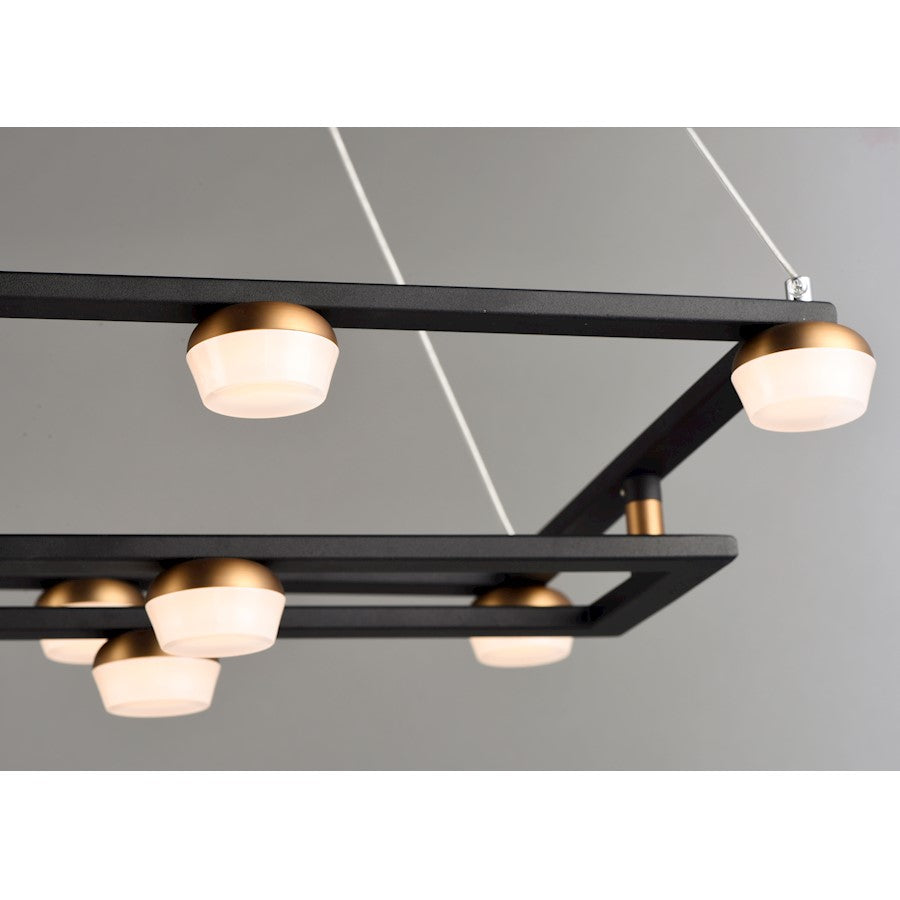 ET2 Lighting Button 19 Light Suspension Pendant, Black/Gold