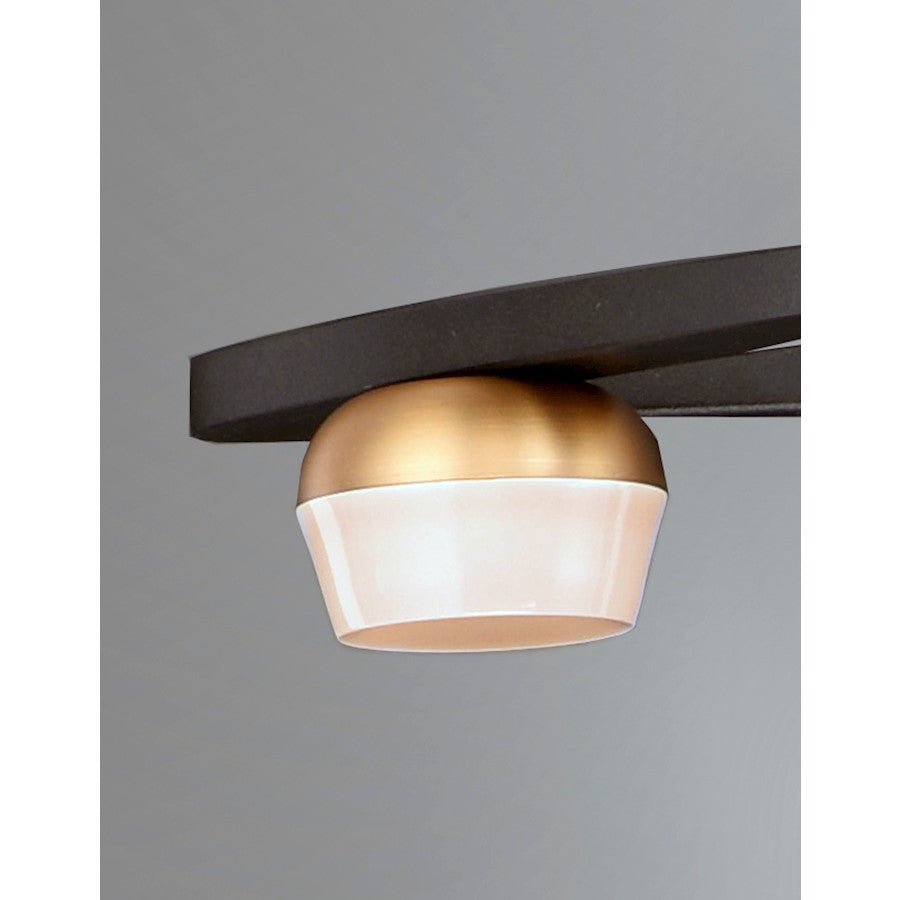 ET2 Lighting Button 19 Light Suspension Pendant, Black/Gold