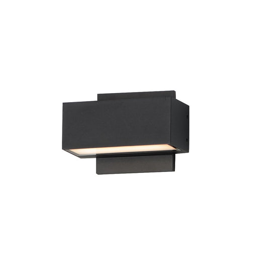 ET2 Lighting Blok 2-Light 6.75" LED Outdoor Wall Sconce, Black