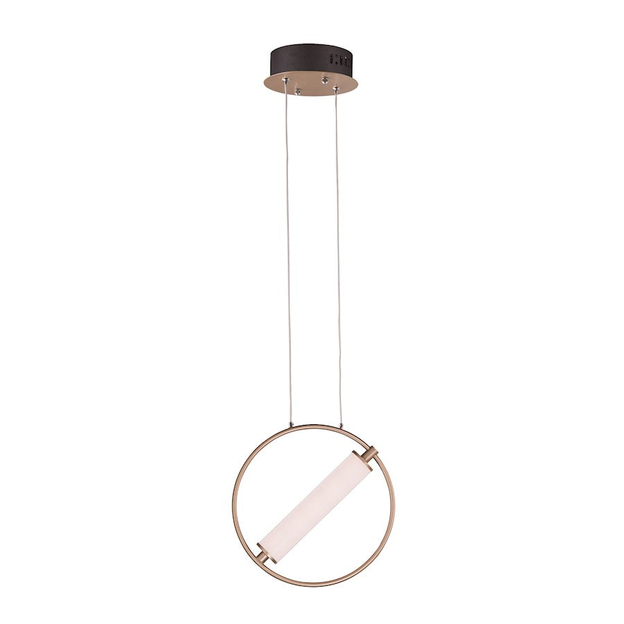 ET2 Lighting Flare-Single Pendant, 8W, Black/Soft Gold