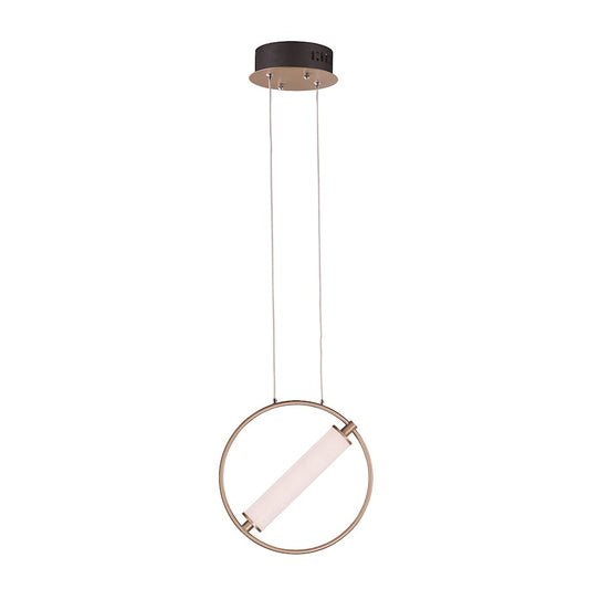 ET2 Lighting Flare-Single Pendant, 8W, Black/Soft Gold
