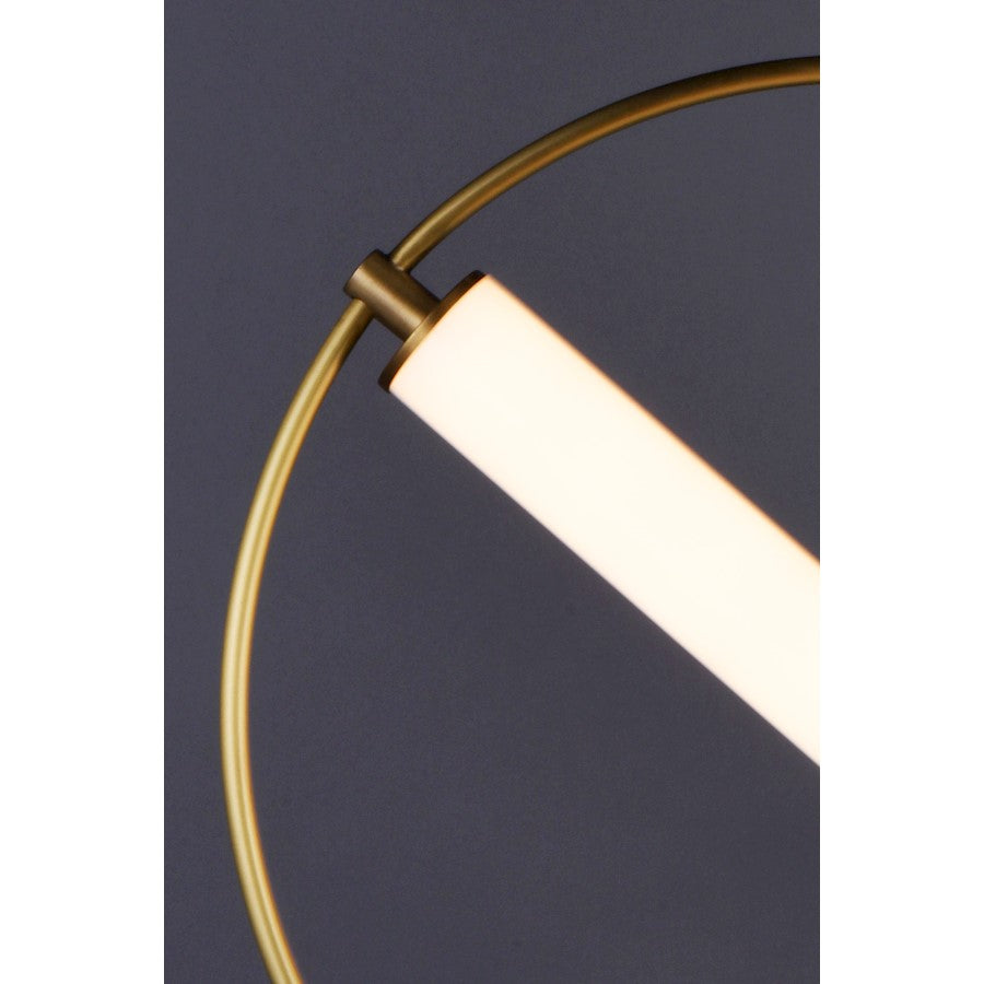 ET2 Lighting Flare-Single Pendant, 8W, Black/Soft Gold