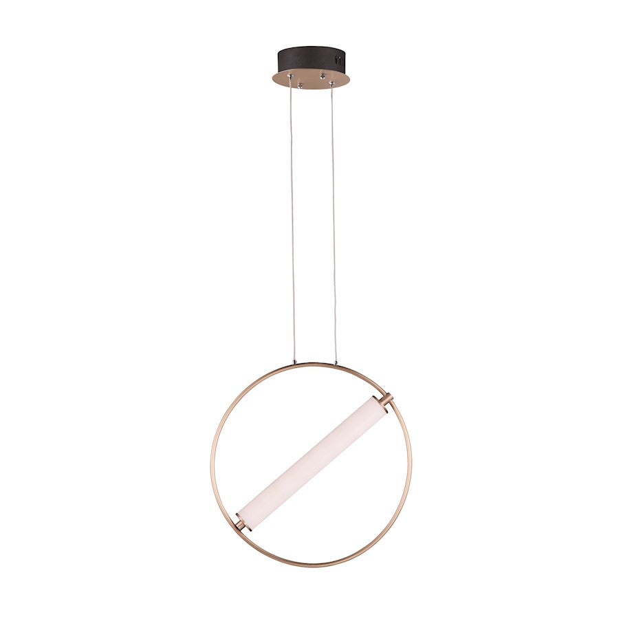 ET2 Lighting Flare-Single Pendant, 16W, Black/Soft Gold