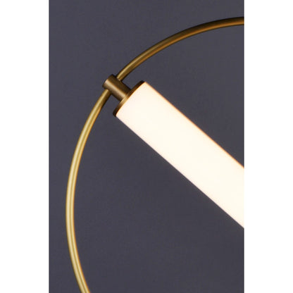 ET2 Lighting Flare-Single Pendant, 16W, Black/Soft Gold