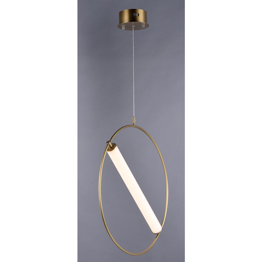 ET2 Lighting Flare-Single Pendant, 16W, Black/Soft Gold