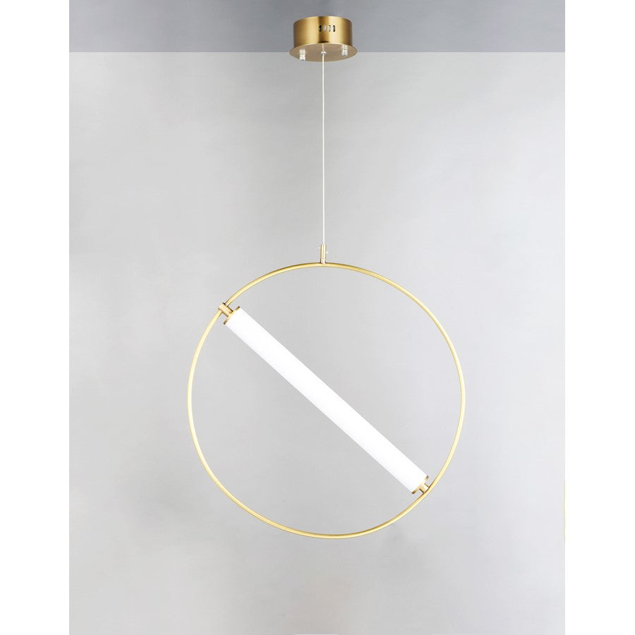 ET2 Lighting Flare-Single Pendant, 20W, Black/Soft Gold