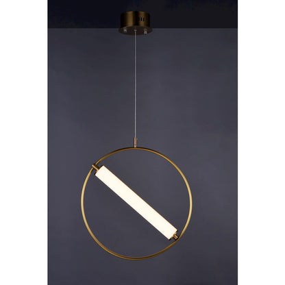 ET2 Lighting Flare-Single Pendant, 20W, Black/Soft Gold