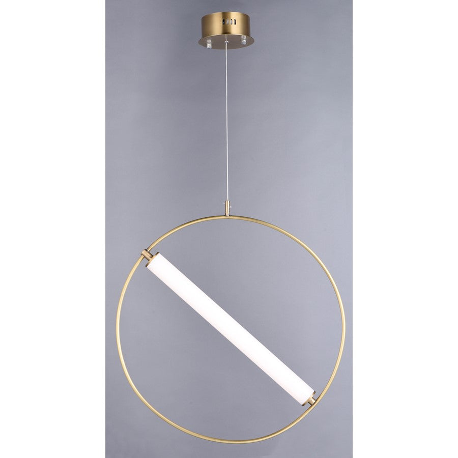 ET2 Lighting Flare-Single Pendant, 20W, Black/Soft Gold
