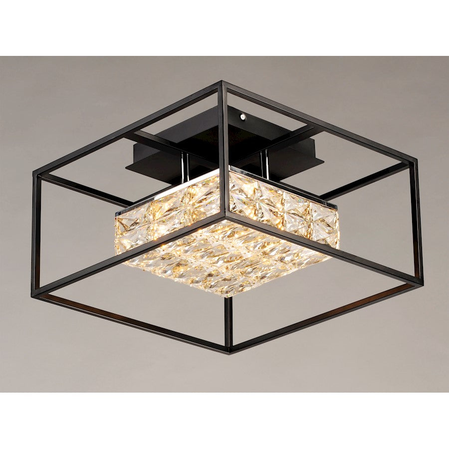 ET2 Lighting Zephyr LED 1-Light Flush Mount, Black