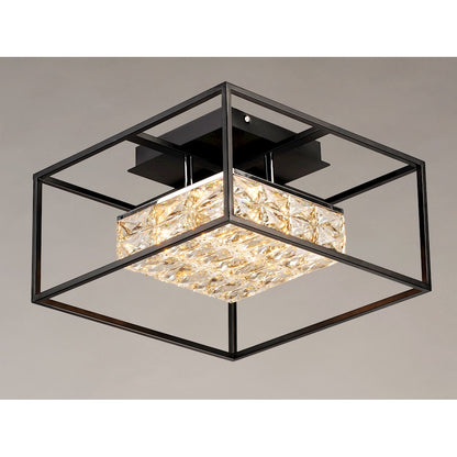 ET2 Lighting Zephyr LED 1-Light Flush Mount, Black