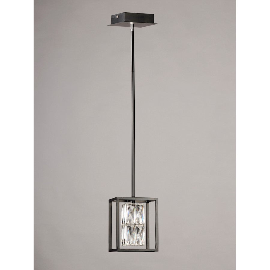 1 Light 8" Pendant, Black