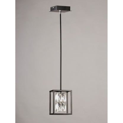 1 Light 8" Pendant, Black