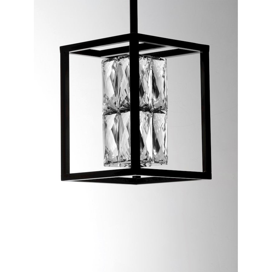 1 Light 8" Pendant, Black