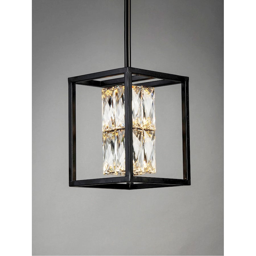 1 Light 8" Pendant, Black