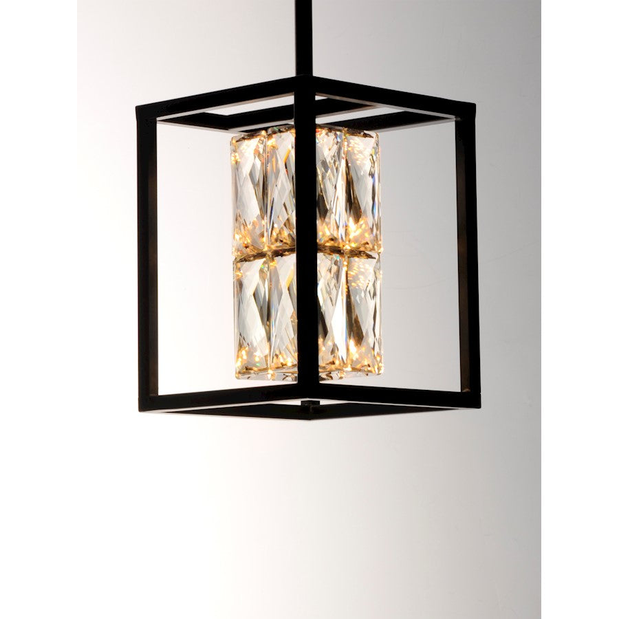 1 Light 8" Pendant, Black