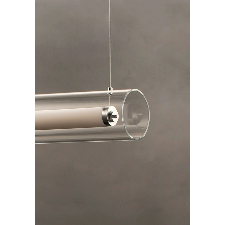 ET2 Lighting Centrum LED 1-Light 35" Linear Pendant in Polished Chrome