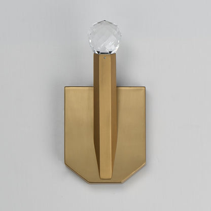 ET2 Lighting Allumettes 1 Light Wall Sconce, Gold/Clear Crystal