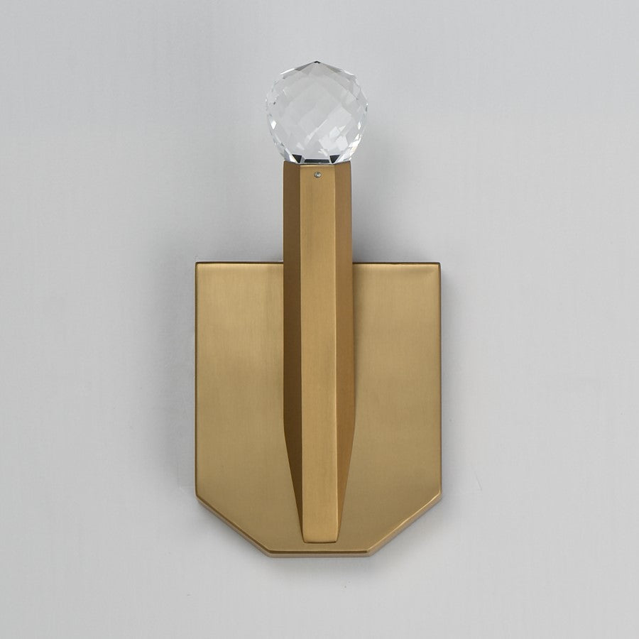 ET2 Lighting Allumettes 1 Light Wall Sconce, Gold/Clear Crystal
