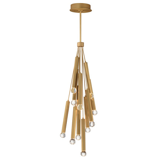 ET2 Lighting Allumettes 12Lt Multi-Lt Pendant, Gld/Clear Crystal - E23347-122GLD