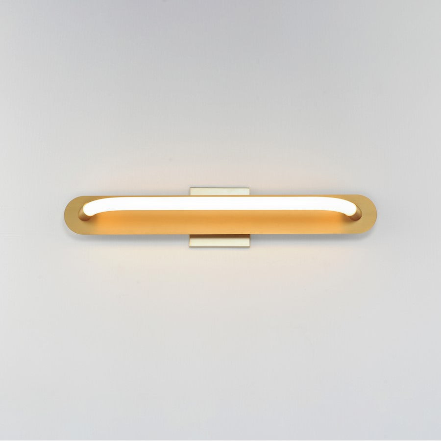 ET2 Lighting Loop 1 Light 24" LED Wall Sconce, Gold/White