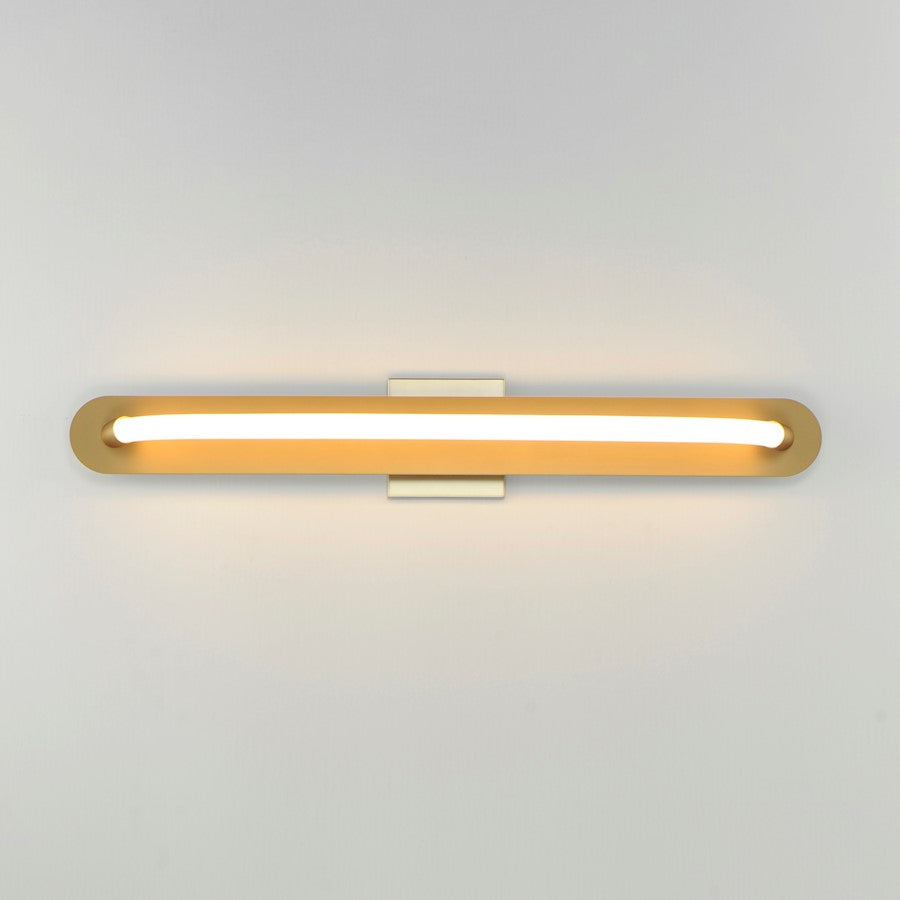 ET2 Lighting Loop 1 Light 30" LED Wall Sconce, Gold/White
