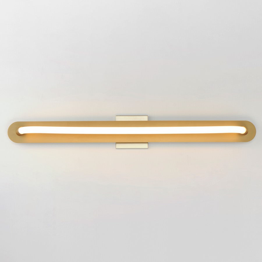 ET2 Lighting Loop 1 Light 36" LED Wall Sconce, Gold/White