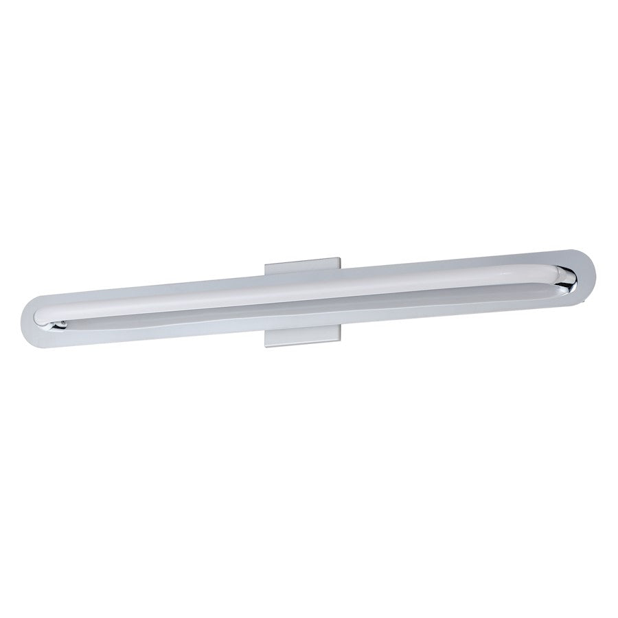 ET2 Lighting Loop 1 Light 36" LED Wall Sconce, Chrome/White