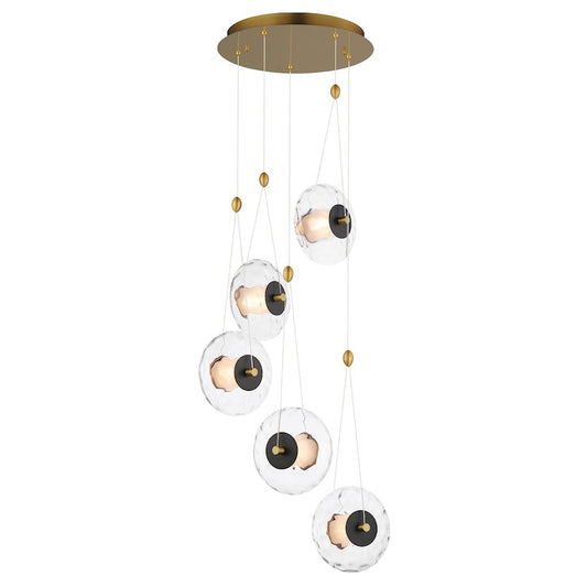 ET2 Lighting Fuse 1Lt 30" LED Bath Vanity/CCT, Brass/Clear/White