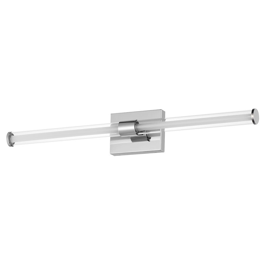ET2 Lighting Fuse 1Lt 30" LED Bath Vanity/CCT, Chrome/Clear/White