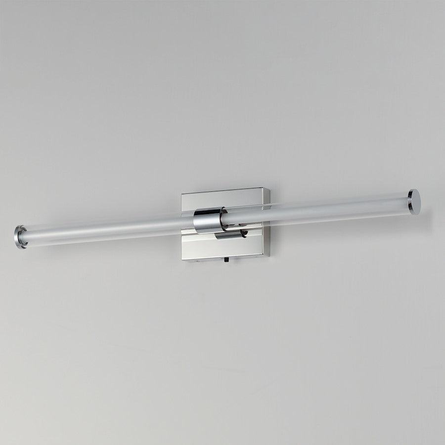 ET2 Lighting Fuse 1Lt 30" LED Bath Vanity/CCT, Chrome/Clear/White