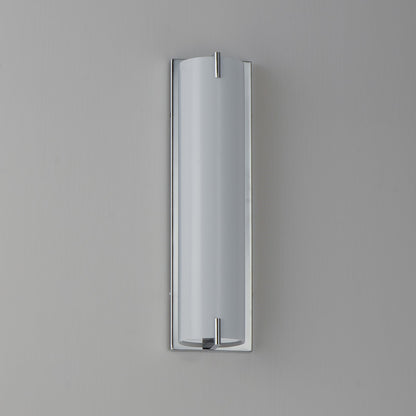 ET2 Alto 18in 1-Light Bath Sconce | Modern Polished Chrome and White PC | Bathroom Vanity & Powder Room | 5 x 18 x 3 in | Model E23451-PC