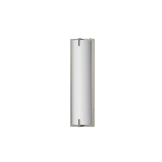 ET2 Alto 18in 1-Light Bath Sconce | Modern Satin Nickel and White PC | Bathroom Vanity & Powder Room | 5 x 18 x 3 in | Model E23451-SN