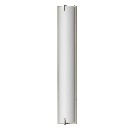 ET2 Alto 30in 1-Light Bath Sconce | Modern Satin Nickel and White PC | Bathroom Vanity & Powder Room | 5 x 30 x 3 in | Model E23453-SN