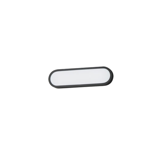 ET2 Latitudes 18in 1-Light Bath Sconce | Modern Black and White Acrylic | Bathroom & Corridor | 5.75 x 18 in | Model E23461-BK