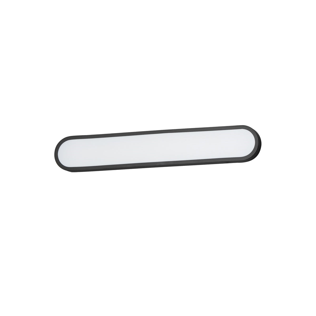 ET2 Latitudes 30in 1-Light Bath Sconce | Modern Black and White Acrylic | Bathroom Vanity & Hallway | 5.75 x 30 in | Model E23463-BK