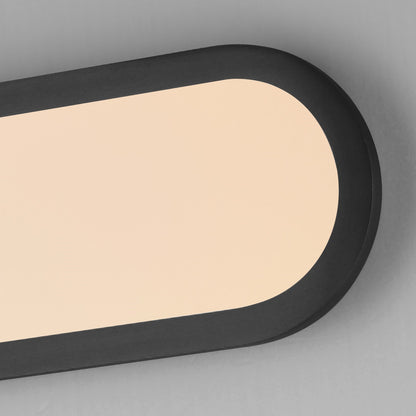ET2 Latitudes 30in 1-Light Bath Sconce | Modern Black and White Acrylic | Bathroom Vanity & Hallway | 5.75 x 30 in | Model E23463-BK