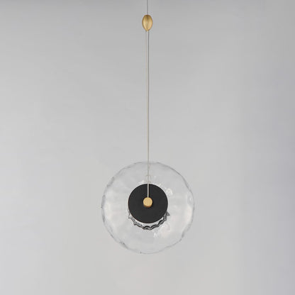ET2 Lighting Amulet 1 Light LED Pendant, Black/Brass/Clear